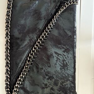 Leith Black Clutch with Chain Detail